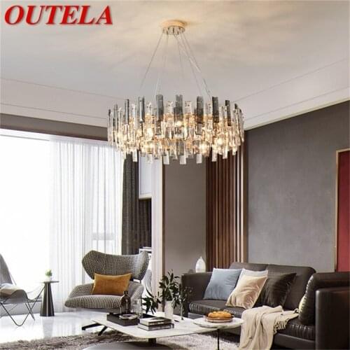 OUTELA Pendant Lights Postmodern Luxury Round LED Lamp Fixture For Home Decoration Living Room