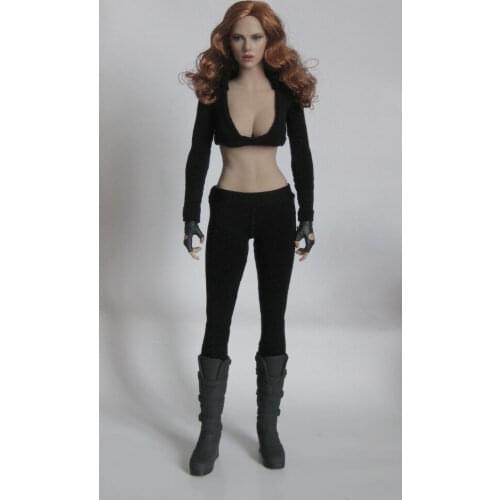 Custom 1:6th Figure Black Corset +pants Clothes suit F 12" HT phicen kumik Body