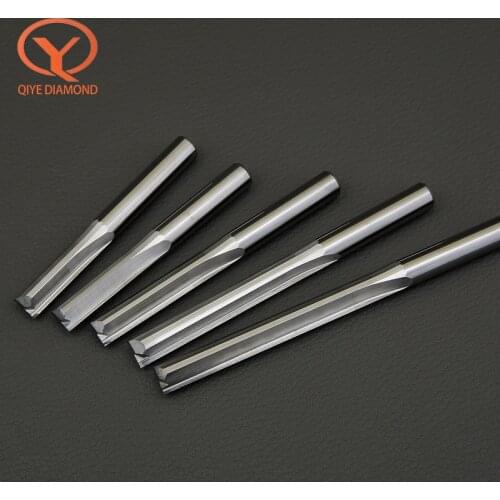 Straight Router Bits Straight End Mill Milling Cutter 3.175MM 2 Flutes Double Edged CNC Cutting Tungsten Steel Straight Slot Bit