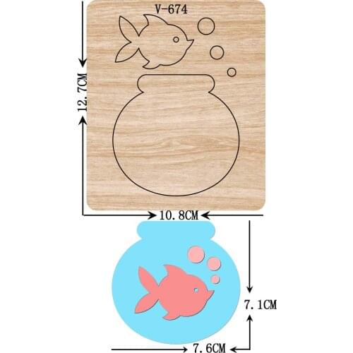 DIY New Fish Wooden Dies Cutting dies For Scrapbooking /Multiple Sizes /V-674