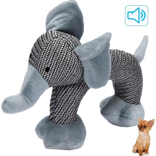 Funny Dog Squeaky Toy Interactive Creative Plush Toy Dog Chew Pet Toy Monkey Elephant Dog Shape Plush Sound Pet Toys Supplies