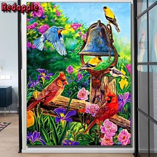 5D Stakes Bird Diamond Painting DIY Crystal Rhinestone Embroidery Home Wall Decor Handcraft Diamond color animal flower Painting
