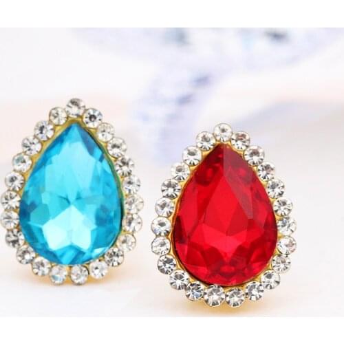 Mixed color drop Glass Crystal Strass Perfect Quality Sew-on Rhinestones With Sunflower Claws Sew On Clothing for Diy Jewelry