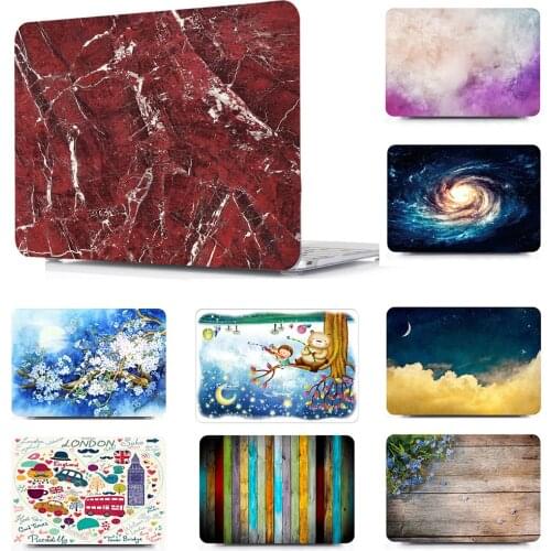 Marble Pattern Laptop Hard Case Cover Shell + Keyboard Cover + LED Screen protector For New Macbook Pro 15 Touch bar A1707 A1990