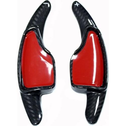 Carbon Fiber 2pcs Car DSG Steering Wheel Shift Paddle Shifter Extension for Chevrolet Camaro 2016 2017 2018 2019 car styling