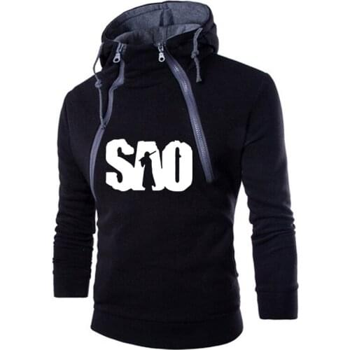 2021 SAO Sword Art Online Printed Spring Autumn Fashion Casual SweatMen Zip hoodie Fashion casual Sportswear