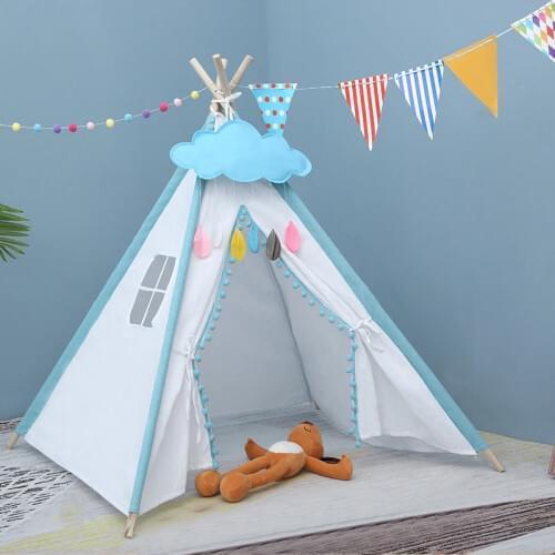1.6M Childrens Tent Wigwam House For Children Foldable Kids Playhouse Tipi Infantil Baby Child Teepee Tent For Kids