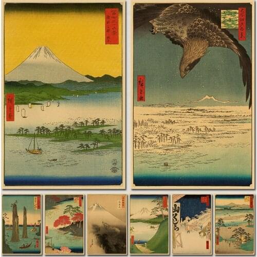 Vintage Paper Retro anime poster - Japanese ukiyoe -Posters poster/Vintage Home Wall sticker Decor