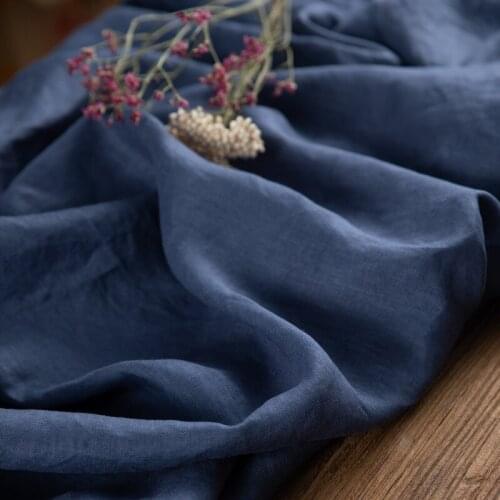 High quality pure flax fabric light ink color material High grade robe dress cheongsam shirt coat fabrics