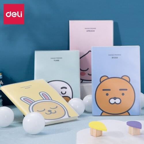 Deli Cute Notebook B5 4pcs Cartoon Kakao Friends Blank Paper 96pages Korean Stationery School Office Supplies Diary Notebook