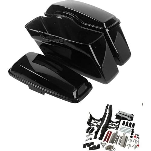 Motorcycle Hard Saddle Bags Touch Latch Cover Key For Harley Touring Road King Road Glide Street Glide 2014-2020