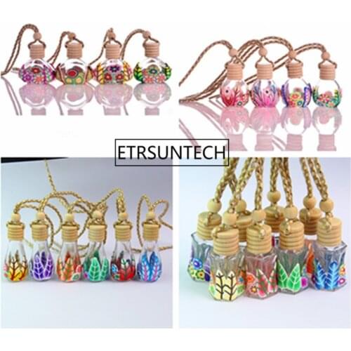 10-15ml Hanging Fragrance Car Perfume Diffuser Bottle for Essential Oils Auto Ornament Car-styling Pendant F1824