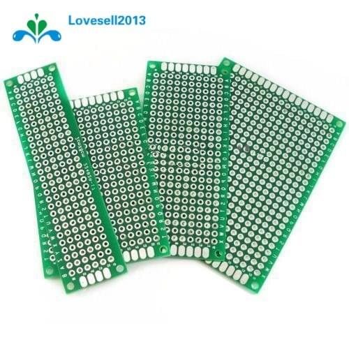 20pcs 5x7 4x6 3x7 2x8 cm double Side Copper prototype pcb Universal Board for Arduino