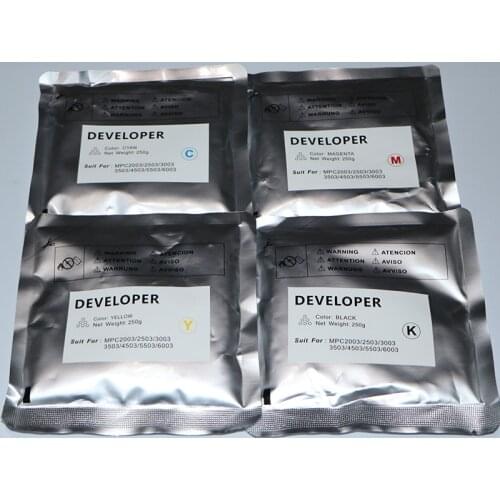 4pcs/set 250G CMYK Developer for Ricoh MP C3003 C3503 C4503 C5503 C6003 MPC3503 MPC4503 MPC5503 MPC6003 MPC3003