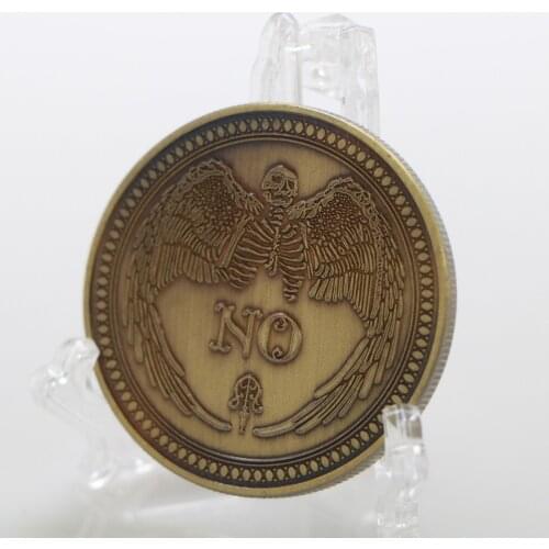 American Three-dimensional Relief Yes Green Bronze Commemorative Coin Sun Moon Angel Skeleton No Decision Good and Evil Coin