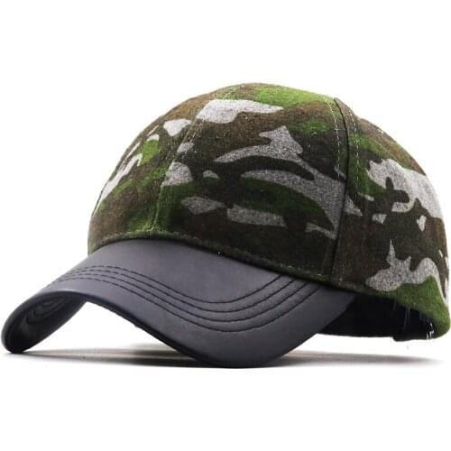 High Quality Solid PU Baseball Caps for Men Outdoor Cotton Cap Bone Gorras CasquetteHomme Men Trucker Wool Hats