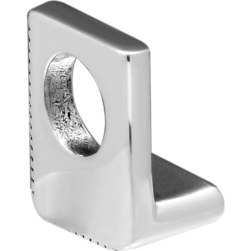 Letter L M N O P AlphabetBead Fits Woman Charm Bracelet & Choker Sterling Silver Jewelry Beads For Jewelry Making