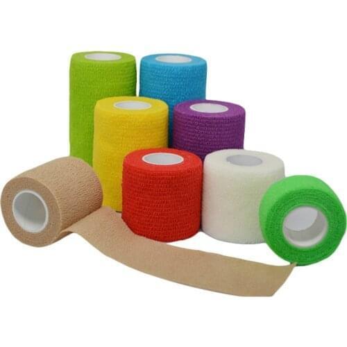Colorful Sport Self Adhesive Elastic Bandage Wrap Tape5cm* 4.5m Elastoplast For Knee Support Pads Tattoo Accessories