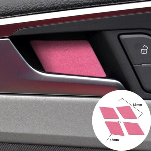 For Audi A4L 2017+ Alcantara Suede Wrapping Car Door Bowl Decals Handles Panel Strip Cover Trim Stickers Internal Accessories
