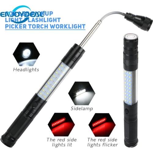 Pickup light flashlight Torch Portable Extendable Flexible LED Work light Flashlight Picker Outdoor Auto repair Tool