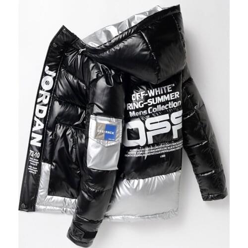 Cotton Jacket Mens Winter Down Jacket Mens Winter Jackets Mens Winter Coats Man Jacket Glossy Down Jacket Men Thicken Hoodies