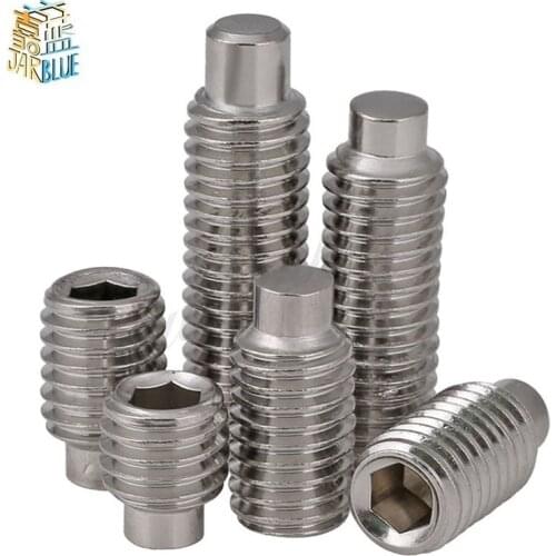 GB79 304 Stainless Steel Din915 M3 M4 M5 M6 M8 Male Terminal Set Bolt Grub Convex End Screw Inner Hexagonal Hex Socket Headless