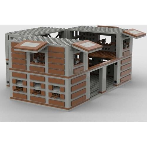 MOC Small Particle Building Military Scene Blockhouse Castle Outpost Building Blocks Toy Compatible DIY Educational Model Bricks