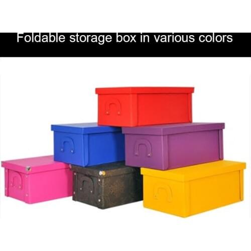 Leather folding car storage box trunk storage box sorting box car storage box interior multi function trunk toolbox