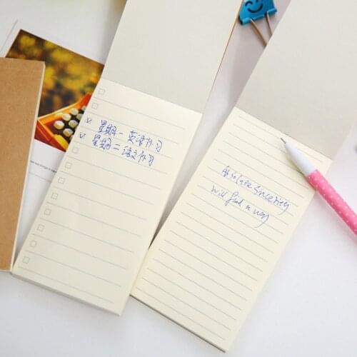 DL Creative simple cowhide small notebook bookmark can tear the todo plan bookmark web square hand account Stationery for