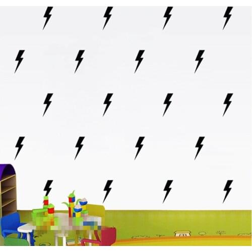 4x8cm set of 96 Little Lightning Wall Sticker Wall Decal, Removable DIY home decoration art Wall decors for Kids S-17