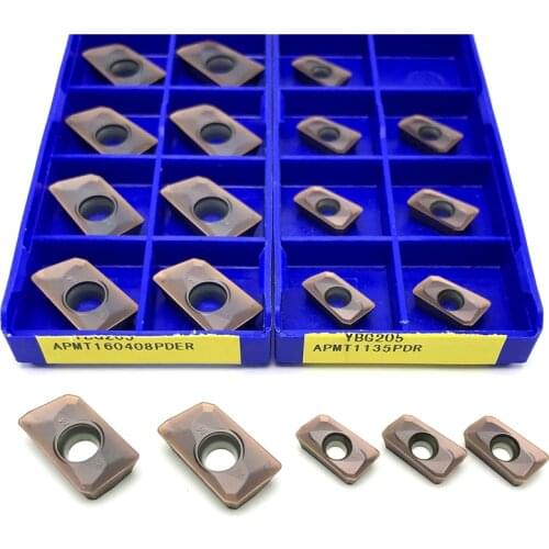 APMT1135PDR APMT160408PDER YBG205 100% original lathe tools APMT 1135 APMT 160408 Carbide Milling insert CNC Turning insert