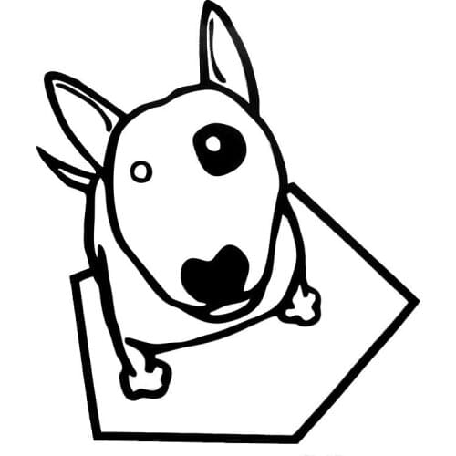 Personalized Cool Bulldog Dog Car Sticker Pvc Car Decal Car Styling Truck Decoration Body Sticker Black/white, 14cm*12cm