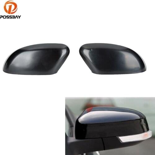 POSSBAY Car Door Side Mirror Cover Exterior Wing Rearview Mirror Trim Decoration Shell for Ford Focus Sedan (DYB) 2010-2016