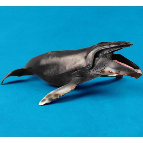 Large Size Realistic Humpback Whale Models Toy Alive Underwater World Animals Figures Mouth Can Move Lifelike Whale Doll Kid Toy