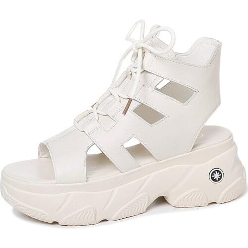 Open-Toe Platform Sandals Lace-Up Solid Color WomenS Shoes Platform WomenS Shoes