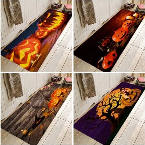 Happy Halloween Pattern Carpet Kitchen Entrance Door Mat Anti-slip Floor Rug Bathroom Area Hallway Free Shipping