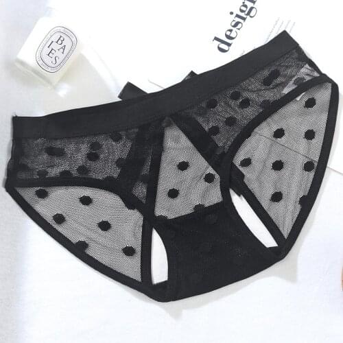 Sex Panties Women Mesh Briefs Girls Open Lingerie Lolita Underwear Panty Small Size Culotte Bow Intimates XXS-L 5013Y