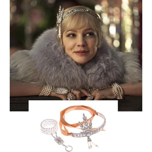 Silver 20s Headpiece Vintage 1920s Headband Flapper Great Gatsby Jewelry Accessories