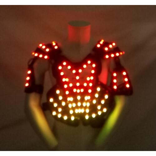 Led Lighting Luminous RGB Colorful Ballroom Costume Dance Wear Stage Performance Clothes For Party KTV Nightclub Show