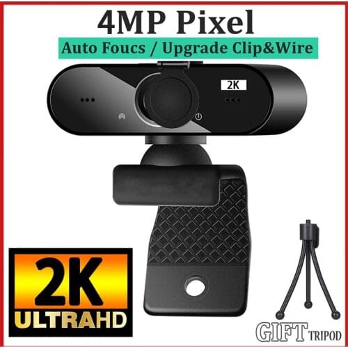 USB autofocus Webcam 1080p 2k 4K driver-free high-definition computer Webcam, youtube meeting, game, course camera
