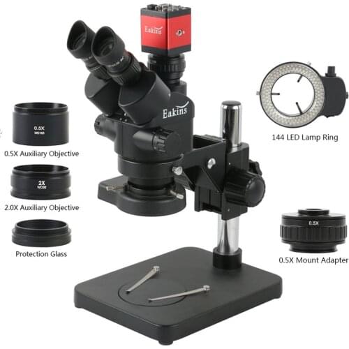 1080P 14MP HDMI VGA C Mount Video Camera 7X 45X 90X Simul-Focal Stereo Trinocular Microscope Phone Soldering PCB Repair Tools