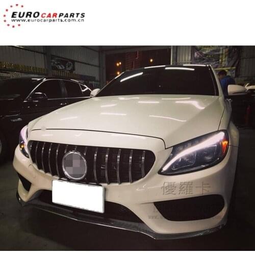 W205 GT grille fit for MB C-classs W205 to GT style grille with/without camero hole