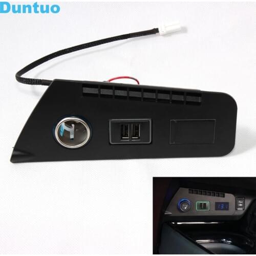 QC3.0 Quickcharge Cigarette Lighter Car Charger Double USB Phone DVR Adapter Plug & Play Cable For 2018-2019 Toyota C-HR / IZOA