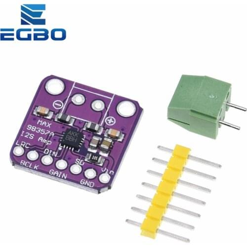 1PCS EGBO Max98357 3w Class D Amplifier Breakout Interface I2s Dac Decoder Module Filterless Audio Board For Raspberry Pi Es