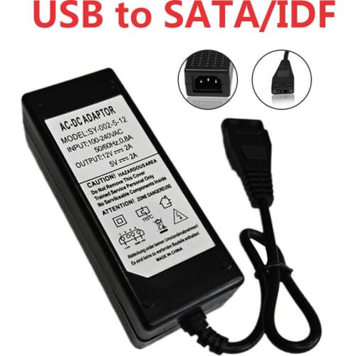 12V/5V 2.5A IDE/SATA Power Supply Adapter Sata Hard Drive/HDD/CD-ROM AC DC computer components accessories Fast Logistics