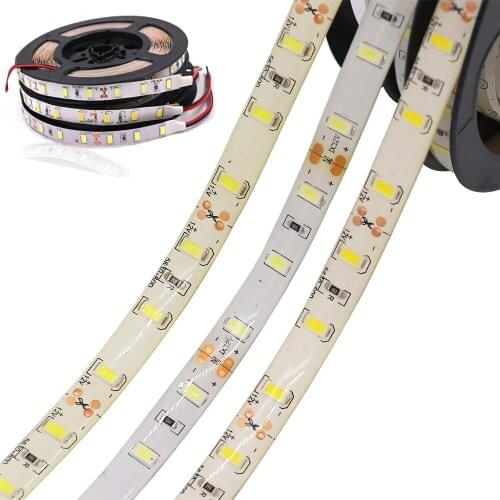 DC 12V 5630 LED Strip Natural White/ Warm White 60leds/m SMD 5730 Lights Flexible Tape Led Strip Light 5m