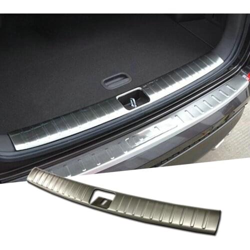 ABS Chrome Rear Bumper Trunk Tread Plate Sticker Cover Door Sill Scuff Trim For Hyundai Tucson 2016 Car Accessories Protect