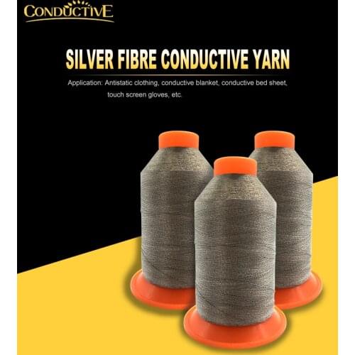 Anti radiation Anti-static silver fiver conductive sewing thread