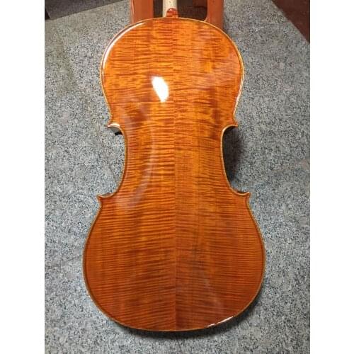 Free Shipping Upscale purely handmade cello 4/4 3/4 solid wood Spruce maple Orange professional Playing cello ,bow hard case