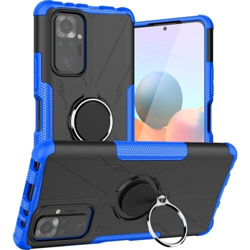 For Xiaomi Redmi Note 10 Pro Case Cover Magnet Ring Holder Stand Heavy Duty Armor Shockproof Phone Bumper Redmi Note 10 Pro Case